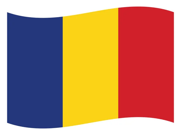 Lambaikan Bendera Negara Eropa Rumania - Stok Vektor