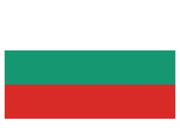 Vlakke Vlag Van Het Europese Land Bulgarije — Stockvector