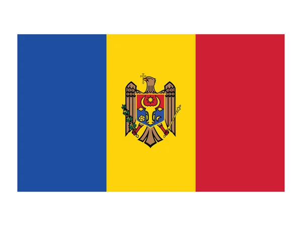 Flat Flag European Country Moldova — стоковий вектор