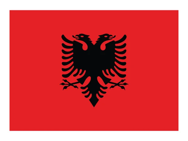 Drapeau Plat Pays Européen Albanie — Image vectorielle