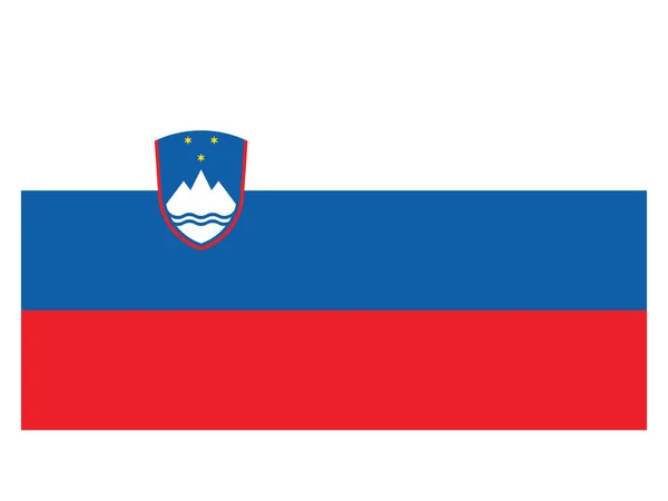 Vlakke Vlag Van Het Europese Land Slovenië — Stockvector