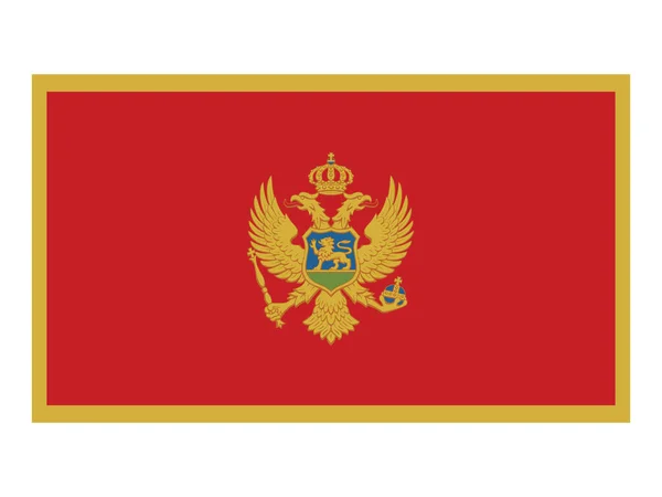 Bendera Datar Negara Eropa Montenegro - Stok Vektor