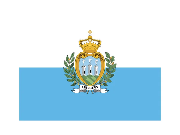 Bandera Plana Del País Europeo San Marino — Vector de stock