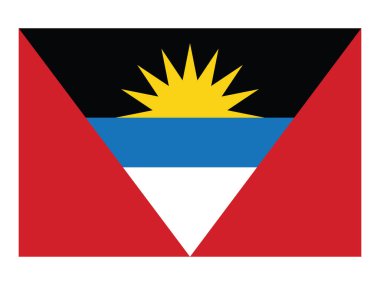 Orta Amerika ülkesi Antigua ve Barbuda 'nın Düz Bayrağı