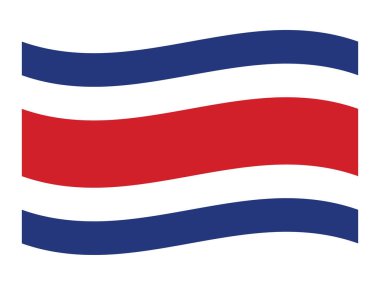 Orta Amerika Ülkesi Kosta Rika 'nın Düz Bayrağı Dalgalanıyor