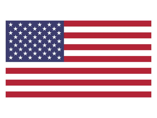 Flat Flag North American Country Amerikai Egyesült Államok — Stock Vector