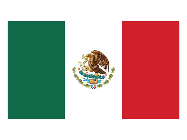 Bandera Plana Del País Norteamericano México — Vector de stock