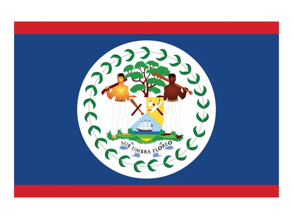 Bandeira Plana País Centro Americano Belize —  Vetores de Stock