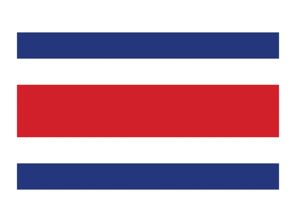 Vlakke Vlag Van Midden Amerika Land Costa Rica — Stockvector