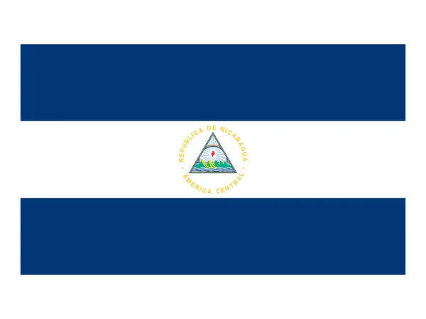 Bandeira Plana País Centro Americano Nicarágua —  Vetores de Stock