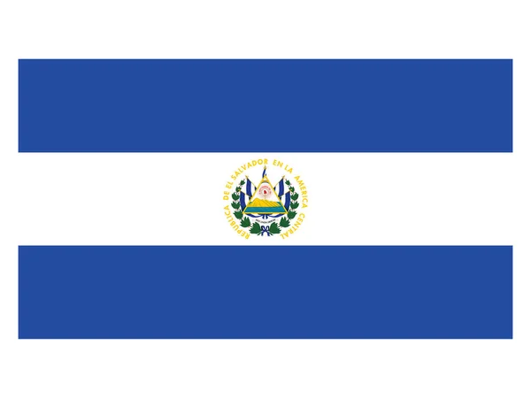 Bandera Plana Del País Centroamericano Salvador — Archivo Imágenes Vectoriales