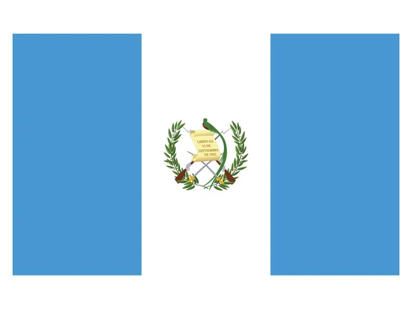 Bandera Plana Del País Centroamericano Guatemala — Vector de stock