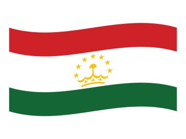 Tacikistan Asya Ülkesinin Düz Bayrağı Dalgalanıyor