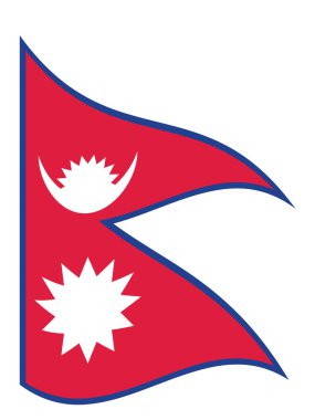 Nepal Asya Ülkesinin Düz Bayrağı Dalgalanıyor