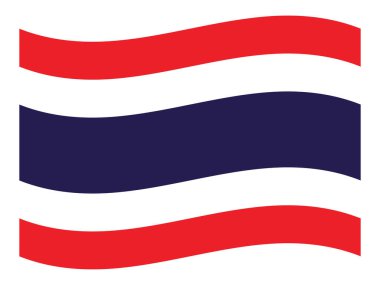 Tayland Asya Ülkesinin Düz Bayrağı Dalgalanıyor