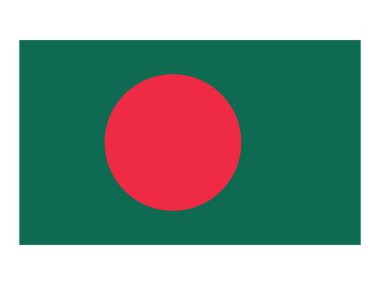 Bangladeş Asya Ülkesinin Düz Bayrağı