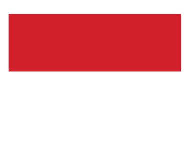 Endonezya Asya Ülkesinin Düz Bayrağı