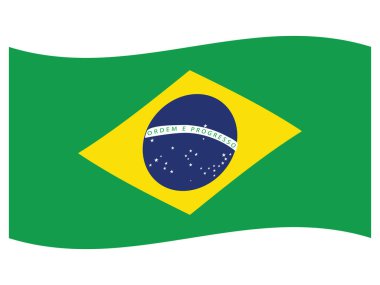 Brezilya 'nın Güney Amerika ülkesinin Düz Bayrağı