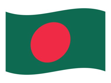 Bangladeş Asya Ülkesinin Düz Bayrağı Dalgalanıyor