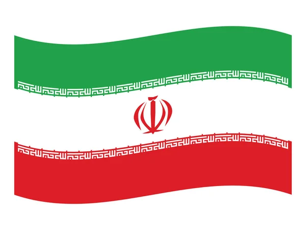 Vlakke Vlag Van Het Aziatische Land Iran — Stockvector