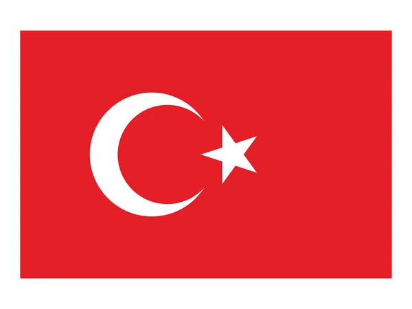 Drapeau Plat Pays Asiatique Turquie — Image vectorielle