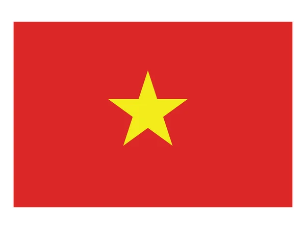 Flagga Det Asiatiska Landet Vietnam — Stock vektor