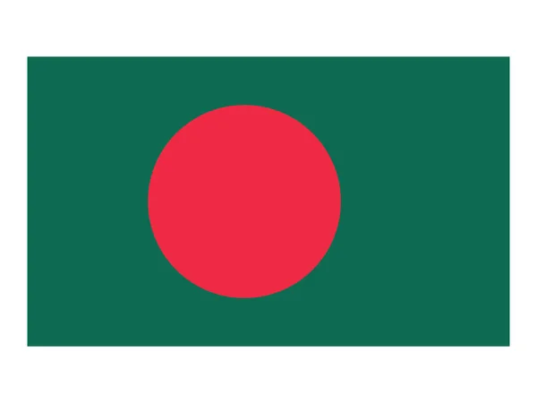 Vlakke Vlag Van Het Aziatische Land Bangladesh — Stockvector