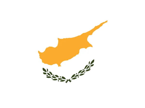 Vlakke Vlag Van Het Aziatische Land Cyprus — Stockvector