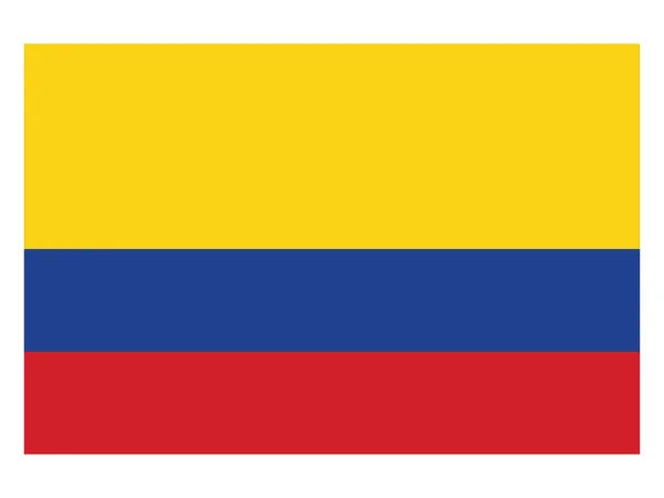 南美洲国家哥伦比亚的扁平国旗 — 图库矢量图片