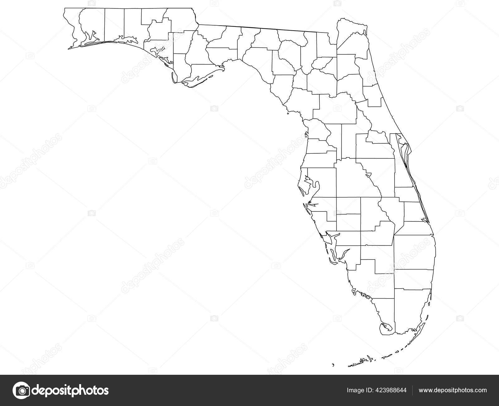 florida county map vector