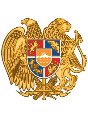 Ermenistan Arması 'nın Karmaşık Detaylı Vektör İllüstrasyonu