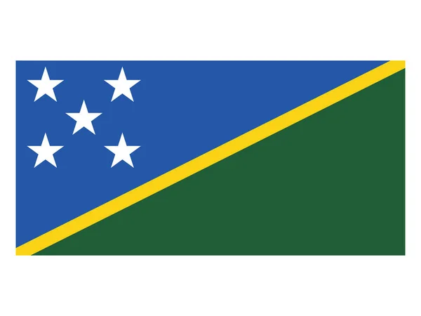 Плоский Прапор Країни Океанії Соломонових Островів — стоковий вектор