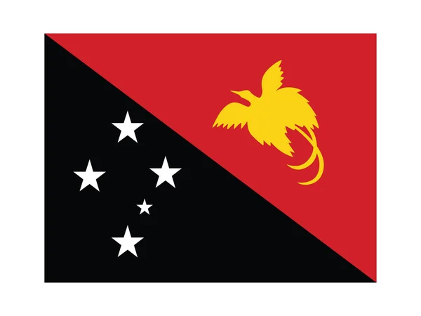 Vlakke Vlag Van Oceanië Land Papoea Nieuw Guinea — Stockvector