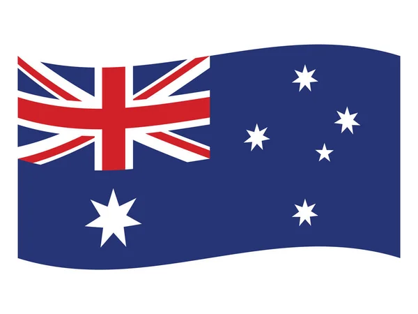 Flat Flag Oceania Country Australia — стоковый вектор