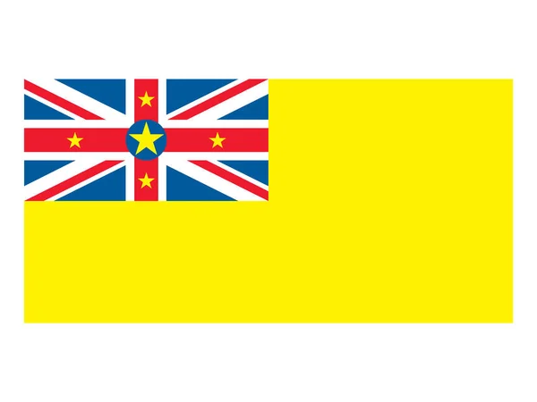 Drapeau Plat Océanie Pays Niue — Image vectorielle