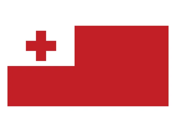 Bandera Plana Oceanía País Tonga — Archivo Imágenes Vectoriales