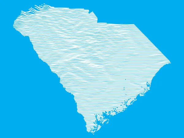 Blue Smooth Topographic Relief Peaks Valleys Mappa Dello Stato Federale — Vettoriale Stock