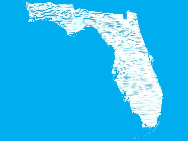Blue Smooth Topographic Relations Peaks Valley Map Federal State Florida — стоковый вектор