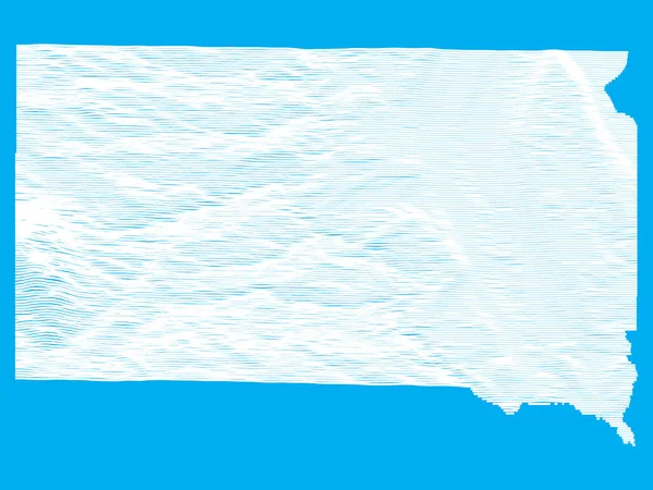 Blue Smooth Topographic Relief Peaks Valleys Mapa Del Estado Federal — Vector de stock