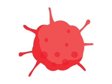 Corona Virüsü Covid-19 'un Basit Kırmızı 3D Vektör İllüstrasyonu