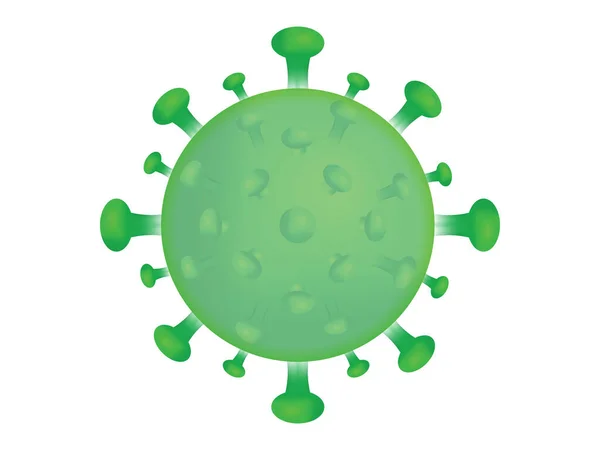 Detailed Green Vector Illustration Novel Corona Virus Covid — Stock Vector