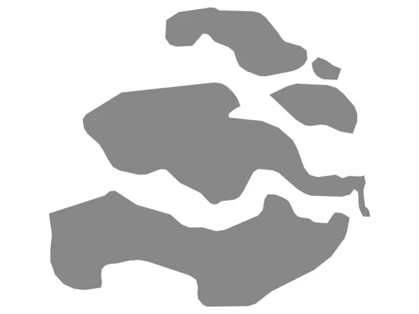 荷兰泽兰省地图 — 图库矢量图片