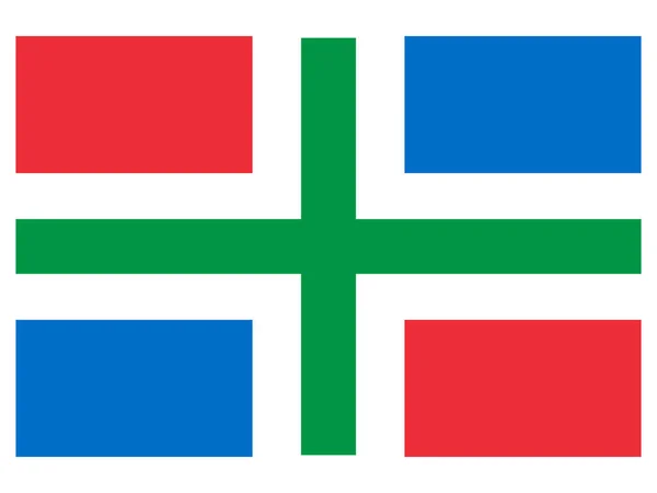 Flagge Der Niederländischen Provinz Groningen — Stockvektor