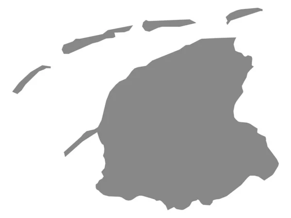 Mapa Província Neerlandesa Friesland —  Vetores de Stock