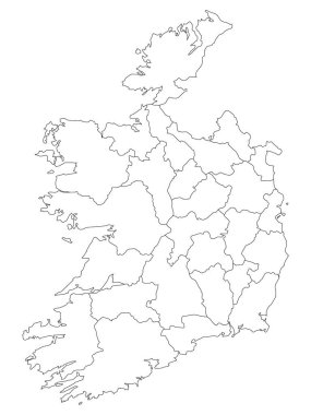 Beyaz Ülkeler Avrupa İrlanda Haritası