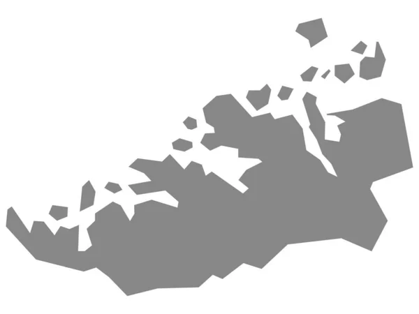 ノルウェー郡の灰色の地図More Romsdal — ストックベクタ