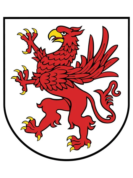 Escudo Del Voivodato Polaco Pomerania Occidental — Vector de stock