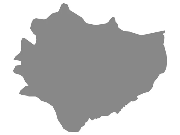 Mapa Plano Gris Del Voivodato Polaco Provincia Santa Cruz — Vector de stock