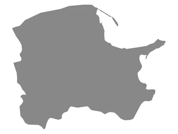 Gray Flat Map Polish Voivodeship Pomerania — Stock Vector