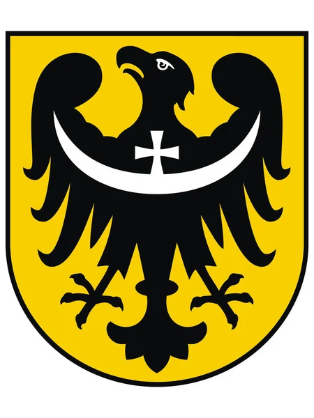 Escudo Del Voivodato Polaco Baja Silesia — Vector de stock